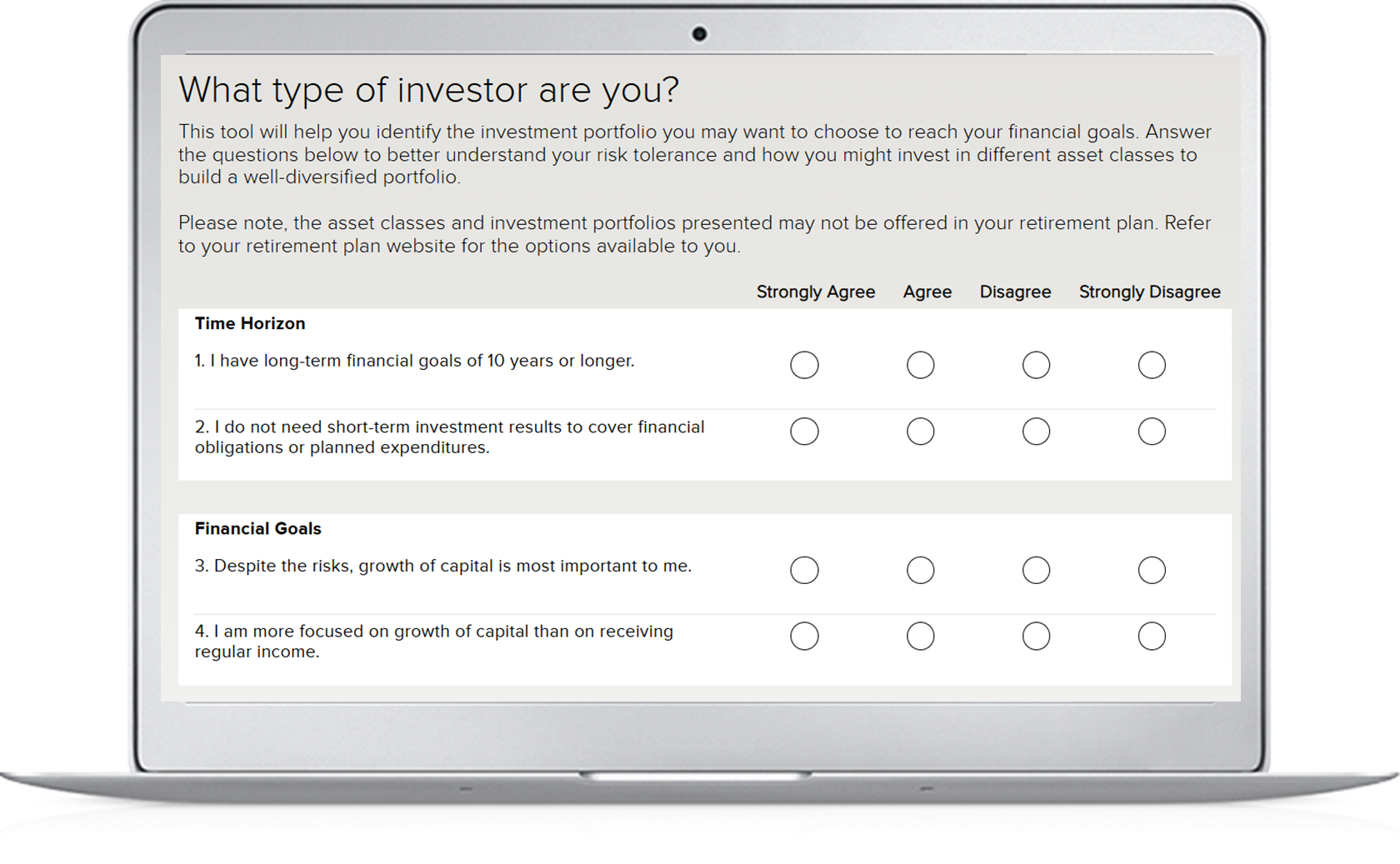 Type of Investor Calculator